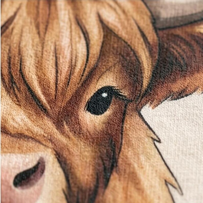 Highland Cow Baby Onesie - Cute Fluffy Scottish Cattle Bodysuit zdjęcie 2