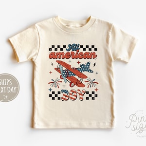 Fourth Of July Boys Shirt - American Boy Toddler Shirt - Retro Patriotic Kids Tee - Vintage 4th of July Shirt