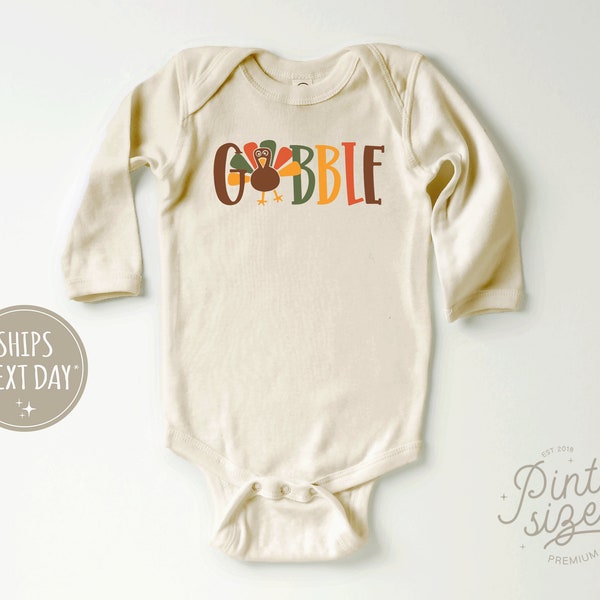 Gobble Onesie® - Thanksgiving Bodysuit - Turkey Baby Onesie®