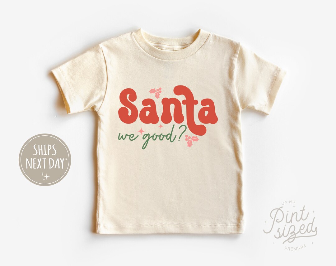 Funny Kids Christmas Shirt Santa We Good Toddler Shirt Etsy
