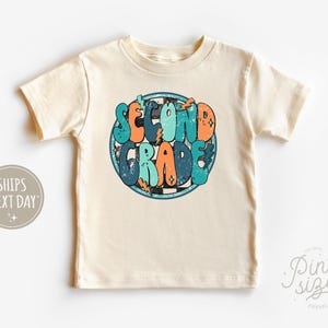 Second Grade Tee - Retro First Day Of 2nd Grade Kids Shirt - Back to School Natural Shirt