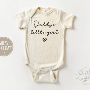 Daddy's Little Girl Onesie® - Minimalist Bodysuit - Father's Day Natural Baby Onesie®