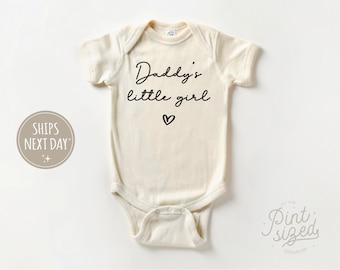 Daddy's Little Girl Onesie® - Minimalist Bodysuit - Father's Day Natural Baby Onesie®