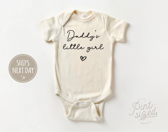 Daddy s Little Girl Onesie Minimalist Bodysuit Father s Day Natural Baby Onesie Etsy Canada