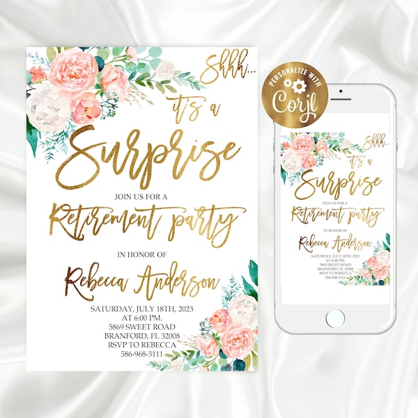 Surprise Retirement Etsy