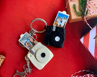 Mini Instax Camera Keychain, Personalized Birthday Gift, Keychain Photo Roll, Halloween Gift Keychain, Valentines Gift, Photo Keychain