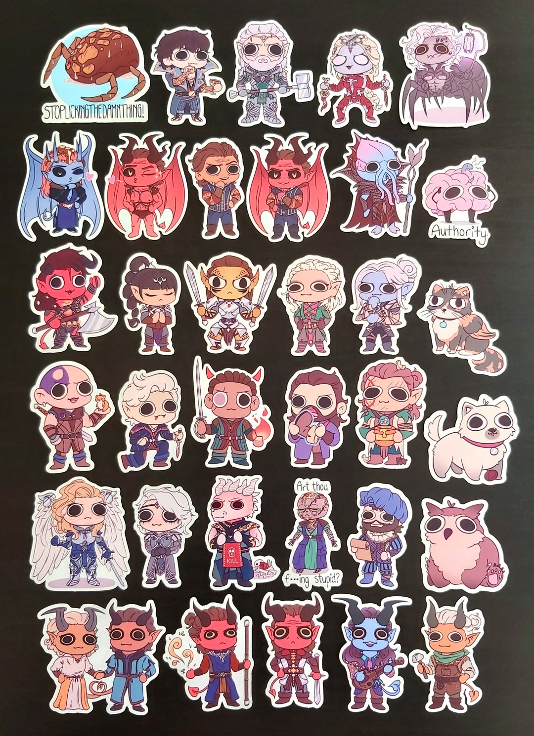 Baldur's Gate 3 Goober Character Stickers - Etsy