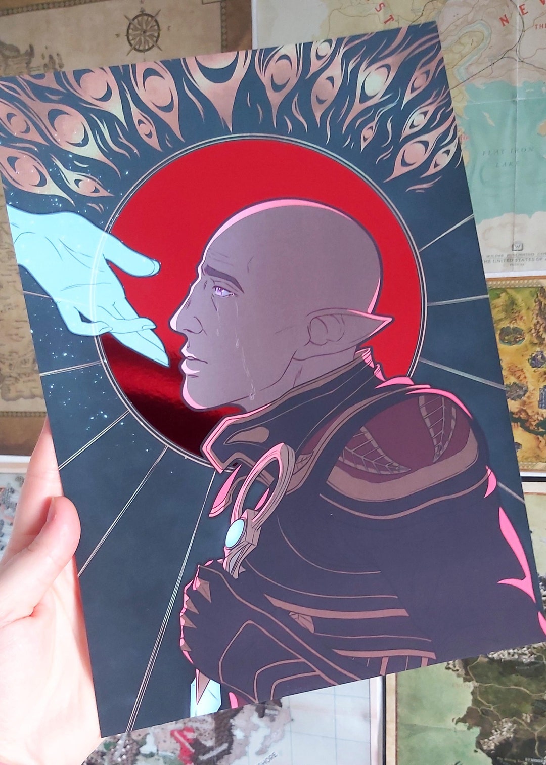 PRE-ORDER Dragon Age Print Solas A4 Foil - Etsy