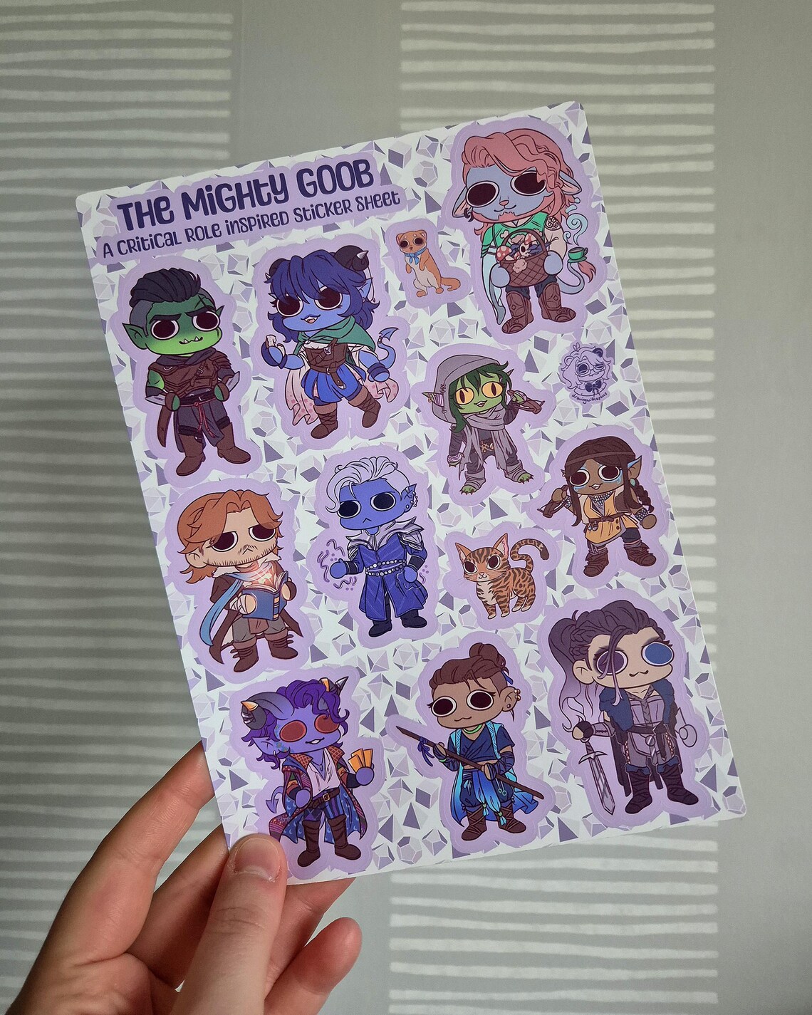 Goober Sticker Critical Role Goober Sticker Sheets (vox Machina, Mighty Nein, Bell's ...