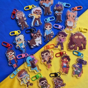 Dispatch Goober Charm Keychains - 2.5 inch - 18 characters