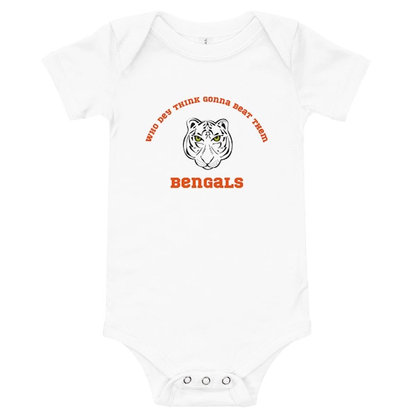 Who Dey White Tiger Unisex Onesie