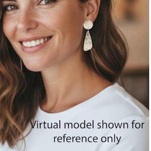 Fine Silver Stud Dangle Earrings: Textured .999 Pure Silver, Titanium Posts