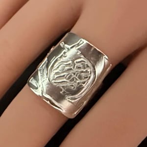 Fine Silver Ladybug Ring – Handmade .999 Jewelry