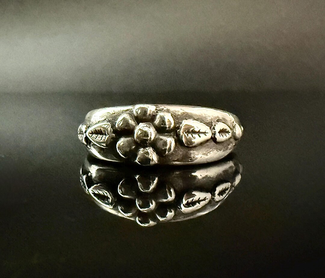 Silverious Berry Rings Fine Silver Botanical Ring – Hand-sculpted Berry Cluster Band, Nature ...
