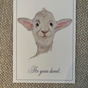 Etichette regalo "Per il tuo agnello..." agnello felice confezione da 5