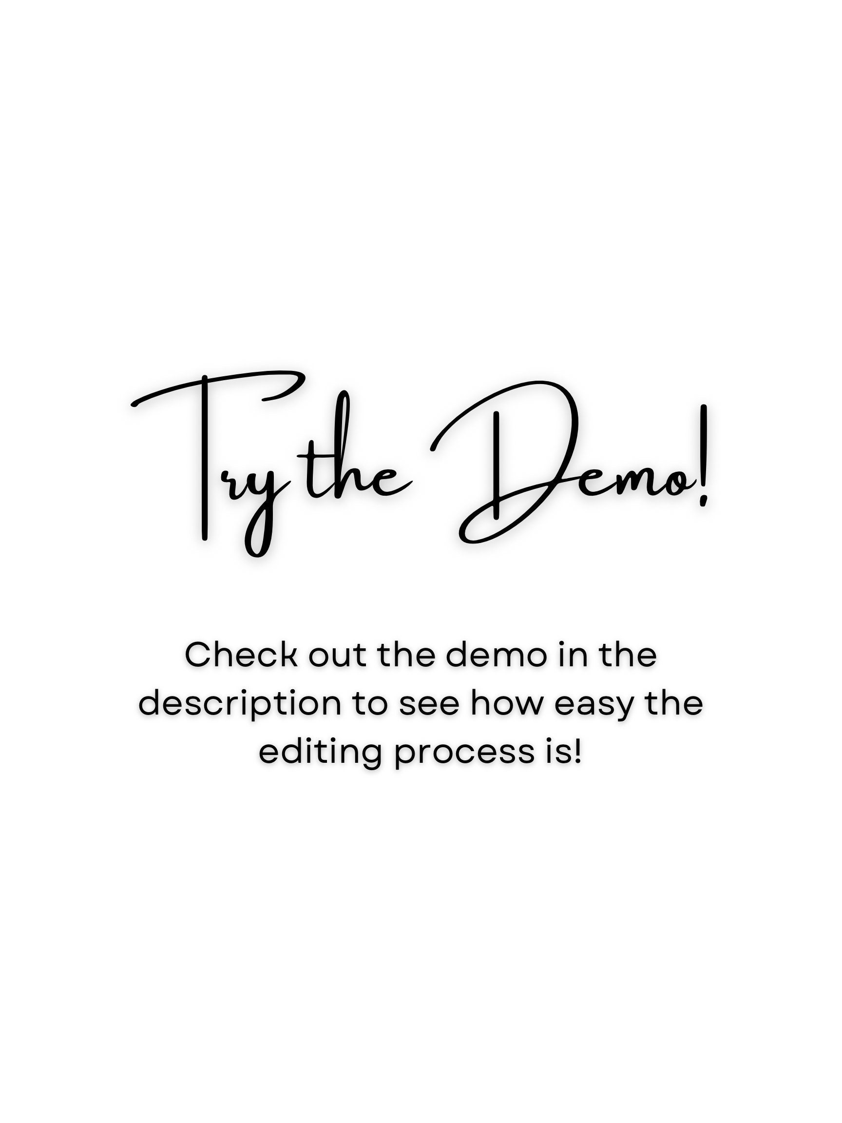 Minimal Birthday Invitation Digital Download Editable Etsy