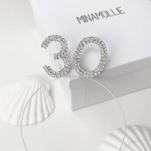 30. Geburtstag Strass Haarband, 30. Geburtstag Tiara, Diamante 30. Stirnband, 30. Geburtstag Geschenk