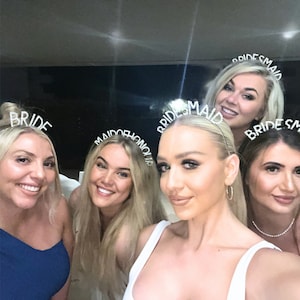 Bridesmaid Headband, Bridesmaid Rhinestone Headband, Will You Be My Bridesmaid Gift, Bachelorette Headband, Team Bride Rhinestone Tiara