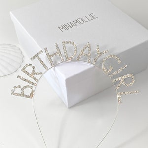Birthday Girl Headband, Birthday Girl Rhinestone Tiara, Birthday Headband Adult, Happy Birthday Tiara, Birthday Girl Hairband