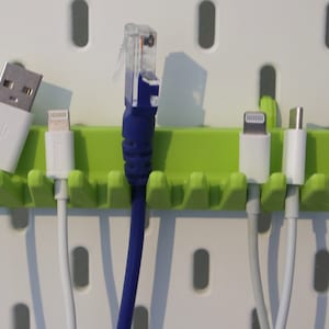 Home and living, storage and organization: Ikea Skadis pegboard compatible accessories, 9 cable organiser