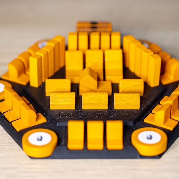 Catan game organiser all pieces 3d printed eco-friendly PLA