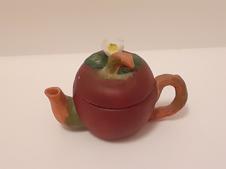 Vintage Miniature Apple Design Teapot Fruit Design Teapot Etsy
