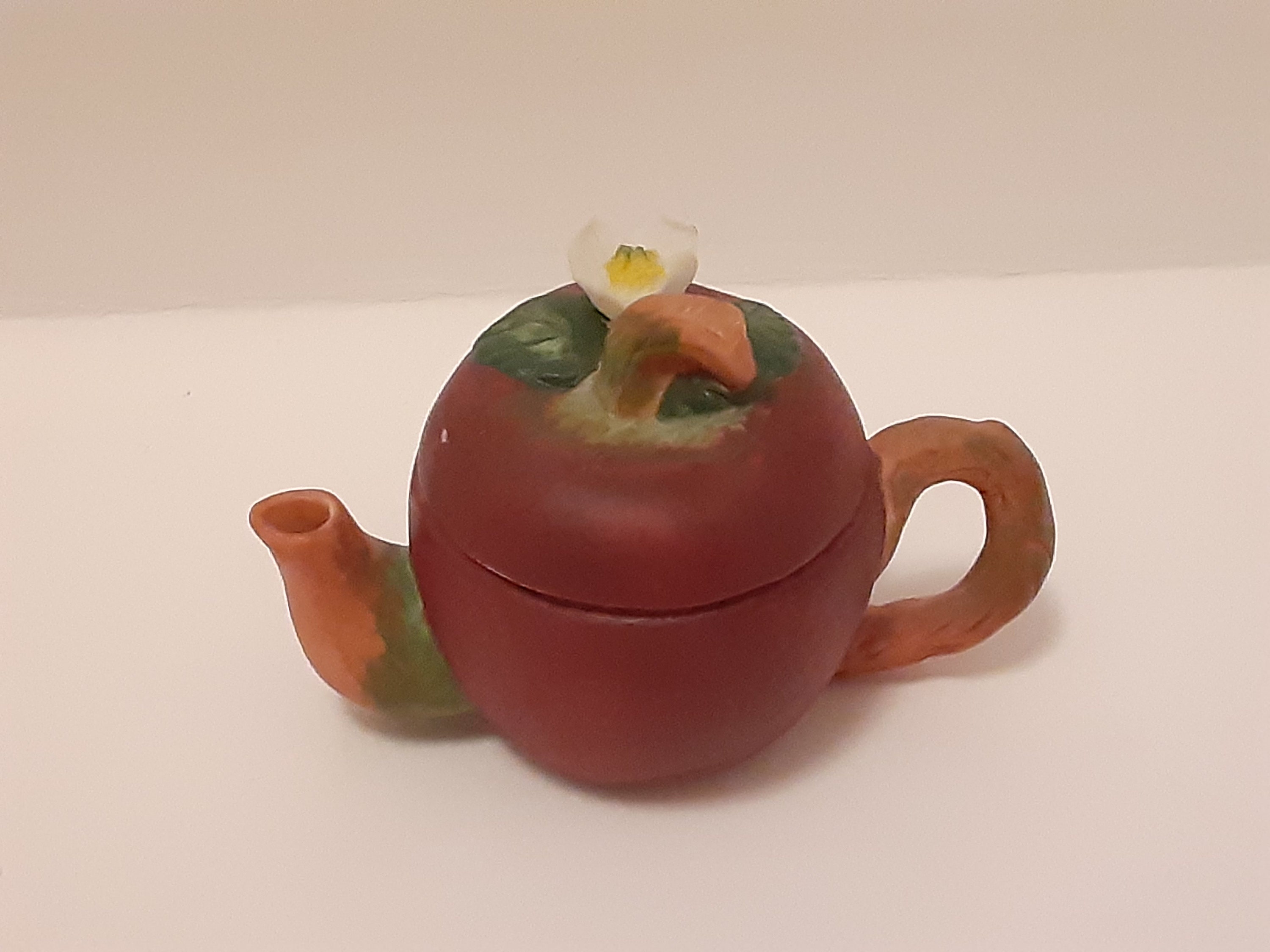 Vintage Miniature Apple Design Teapot Fruit Design Teapot Etsy