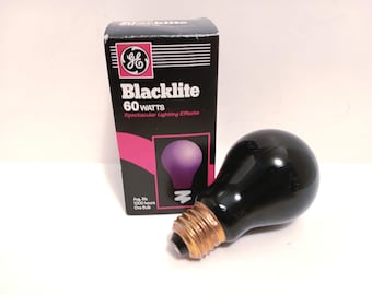 Vintage GE 60 Watts Blacklite Bulb New Old Stock In Original Box Tested
