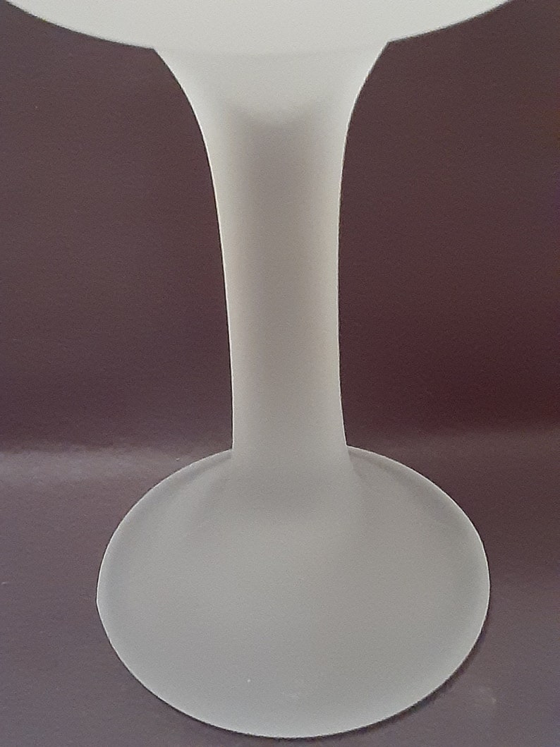 Vintage Partylite 7 1/4 Inch Tall Castle Turret Frosted Glass Pillar