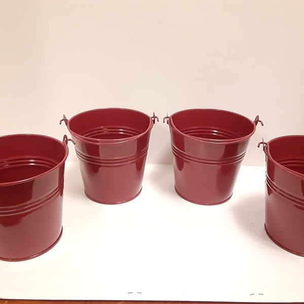 Metal Buckets Pails Etsy