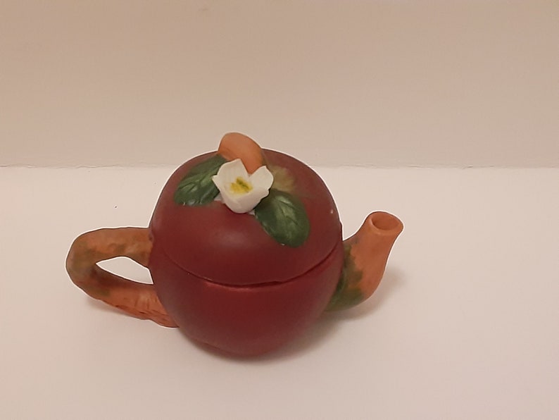 Vintage Miniature Apple Design Teapot Fruit Design Teapot Etsy