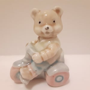 Vintage Teddy Bear on Tricycle Figurine - Nursery Decor - Etsy