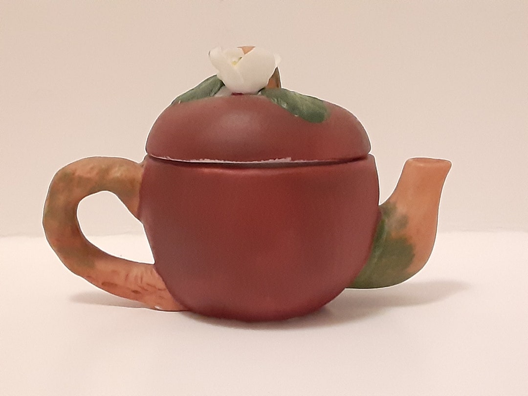 Vintage Miniature Apple Design Teapot Fruit Design Teapot Etsy