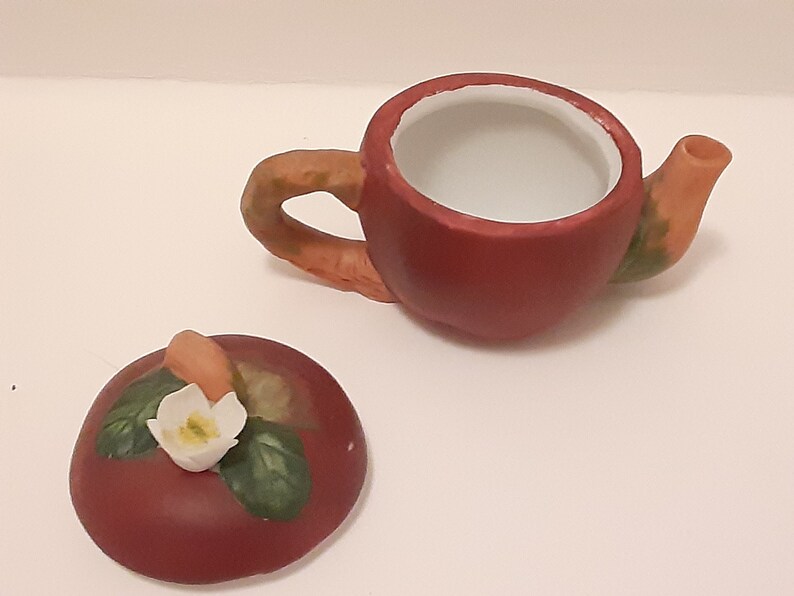 Vintage Miniature Apple Design Teapot Fruit Design Teapot Etsy