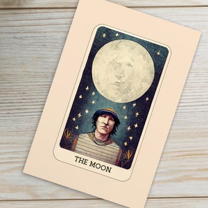 Unique Elliott Tarot Card Postcard Size Print | The Moon | Music