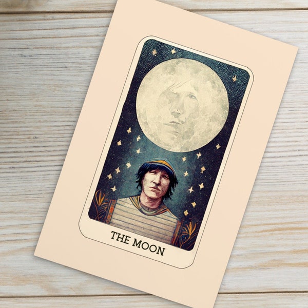Unico Elliott Tarot Card Postcard Size Print / La Luna / Musica
