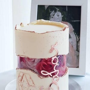 Rosa Blumen essbares Bild / essbare Rosen Bild / A4 Kuchenpapier