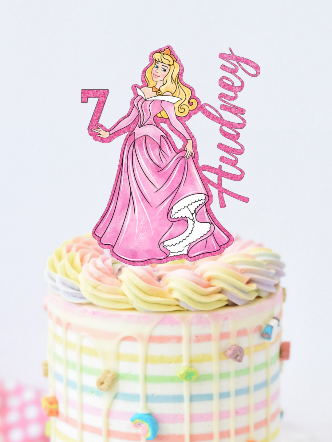 Princess Aurora Cake Topper Disney Sleeping Beauty Themed Personalized ...