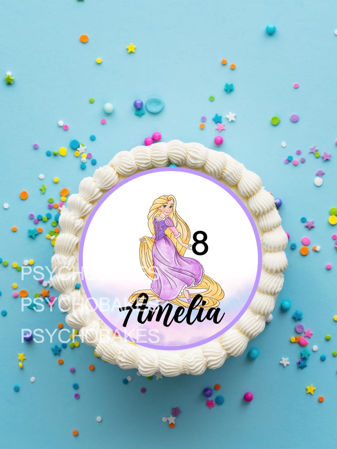Princess Rapunzel Edible Cake Topper - Tangled Custom Image ...