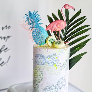 Ananas Kuchen Wrap - Tropisches A4 essbares Bild Zuckerguss Blech