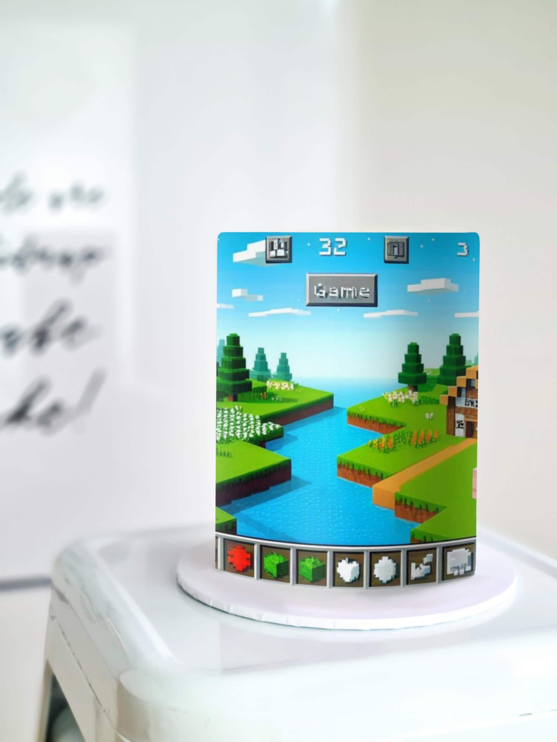 Minecraft World Cake Wrap