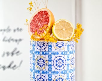 Amalfi Tiles Cake Wrap - A4 Edible Image - Mediterranean Icing Sheet