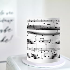 Music Notes Cake Wrap - A4 Edible Image - Musical Pattern Icing Sheet