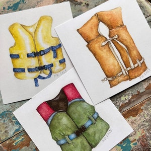 Watercolor Life Jacket Prints