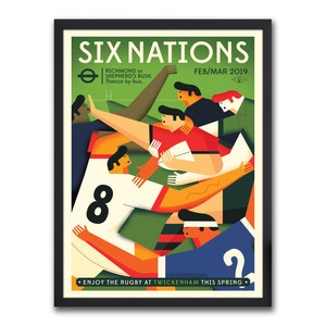 The Six Nations Rugby Print