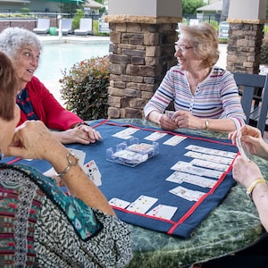 Canasta Mat ,card game tablecloth, playing Canasta and Mah Jongg outside, wind resistant card mat, outdoor game tablecloth