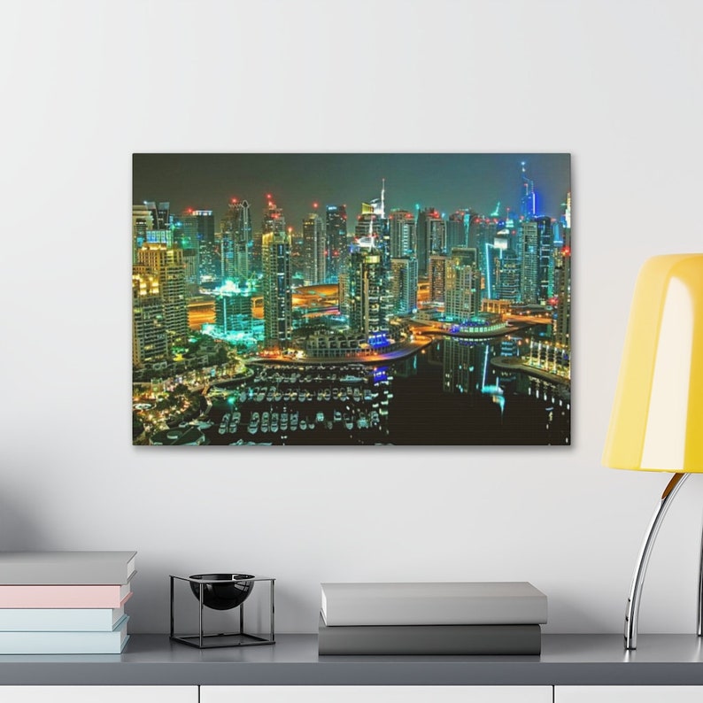 Skylines Canvas Wall Art Dubai Wall Decor Print Living Room Bedroom