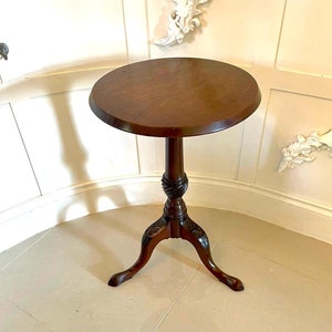 Quality Antique George III Mahogany Wine Table/ Kettle Stand