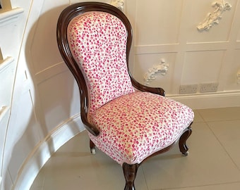 Antique Victorian Mahogany Ladies Chair