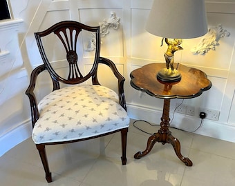 Antique Victorian Hepplewhite Style Mahogany Armchair
